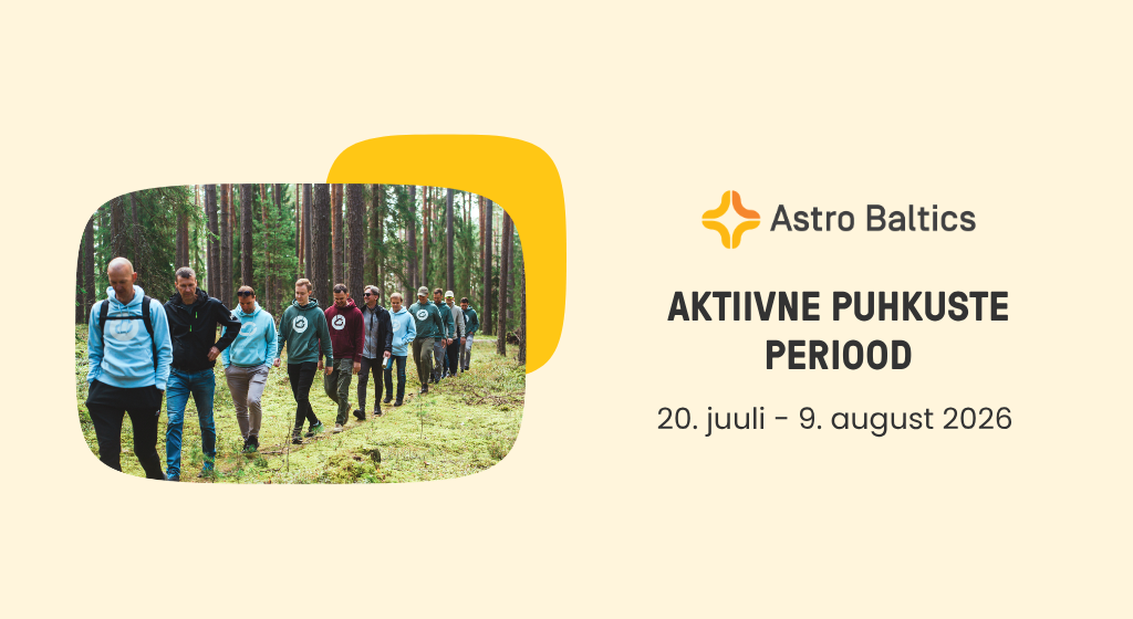 Aktiivne puhkuste periood 20. juuli - 9. august 2026